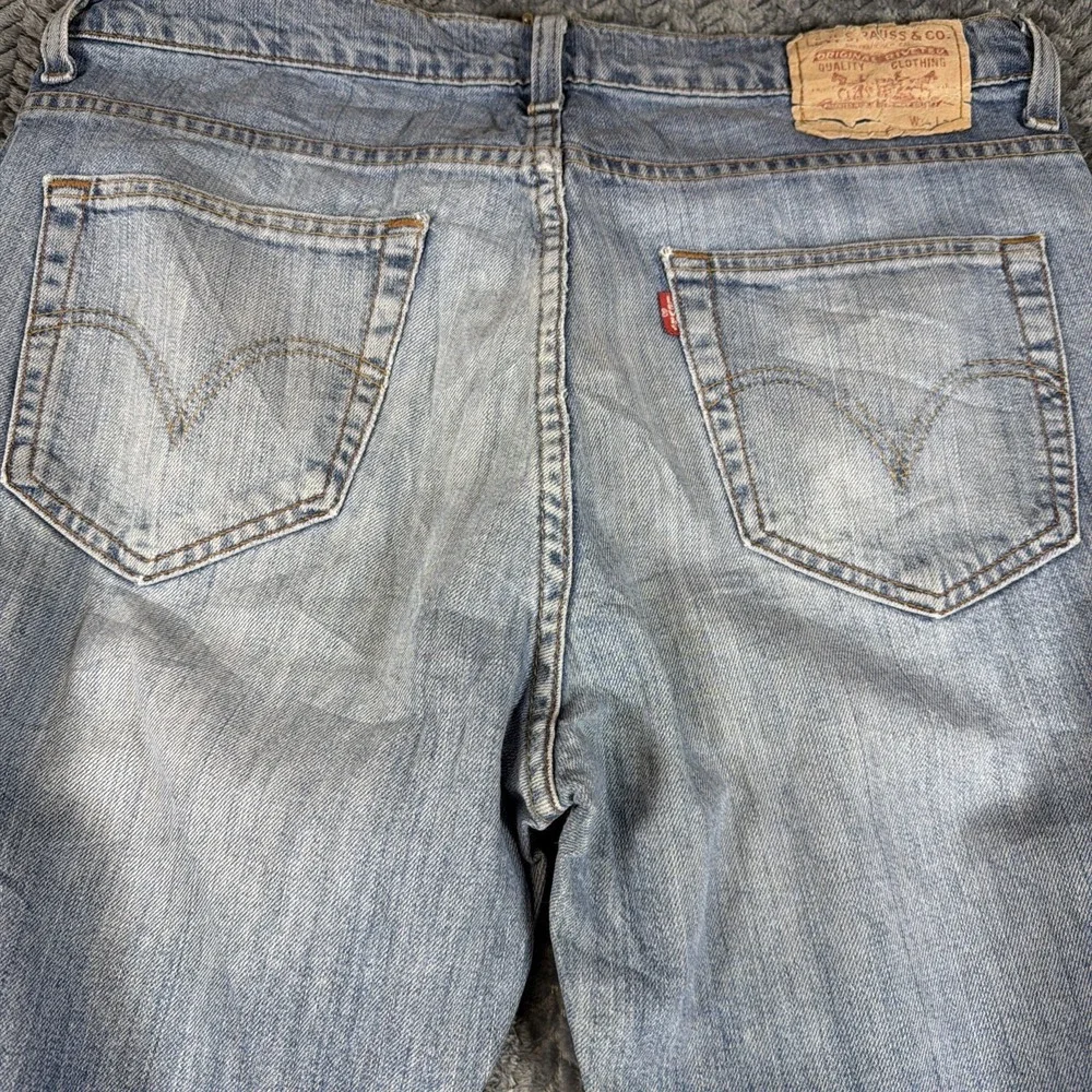 Vintage Levi's 752 Jeans Mens 34x30 Blue Denim‎ Cotton Distressed Straight Leg